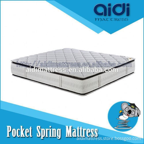 5-Star Hotel Comfortable Pillow Top Pocket Spring High Density Foam Mattress With Elegance AG-1301